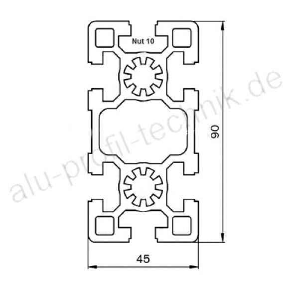 profil,aluminium,alu,Profil 45 x 45