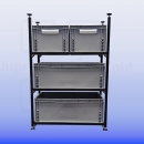 Aluprofil-Regalsystem-Heckgarage-WOMO-Reisemobil-Camper-Caravan-Van-VW-Bus-Sprinter-Montagewagen